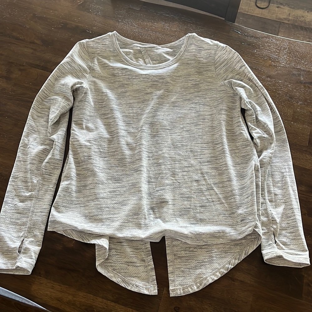 ZYIA Charcoal Split Back Long Sleeve